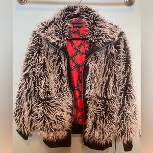 Black & White Faux Fur Current Mood Coat